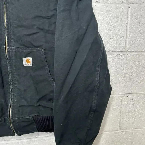 Vintage Carhartt Quilted Hooded Active Jacket “Black” J140